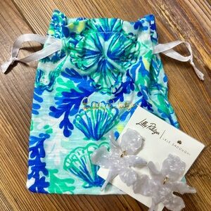 Lilly Pulitzer Kids Floral Earrings - White